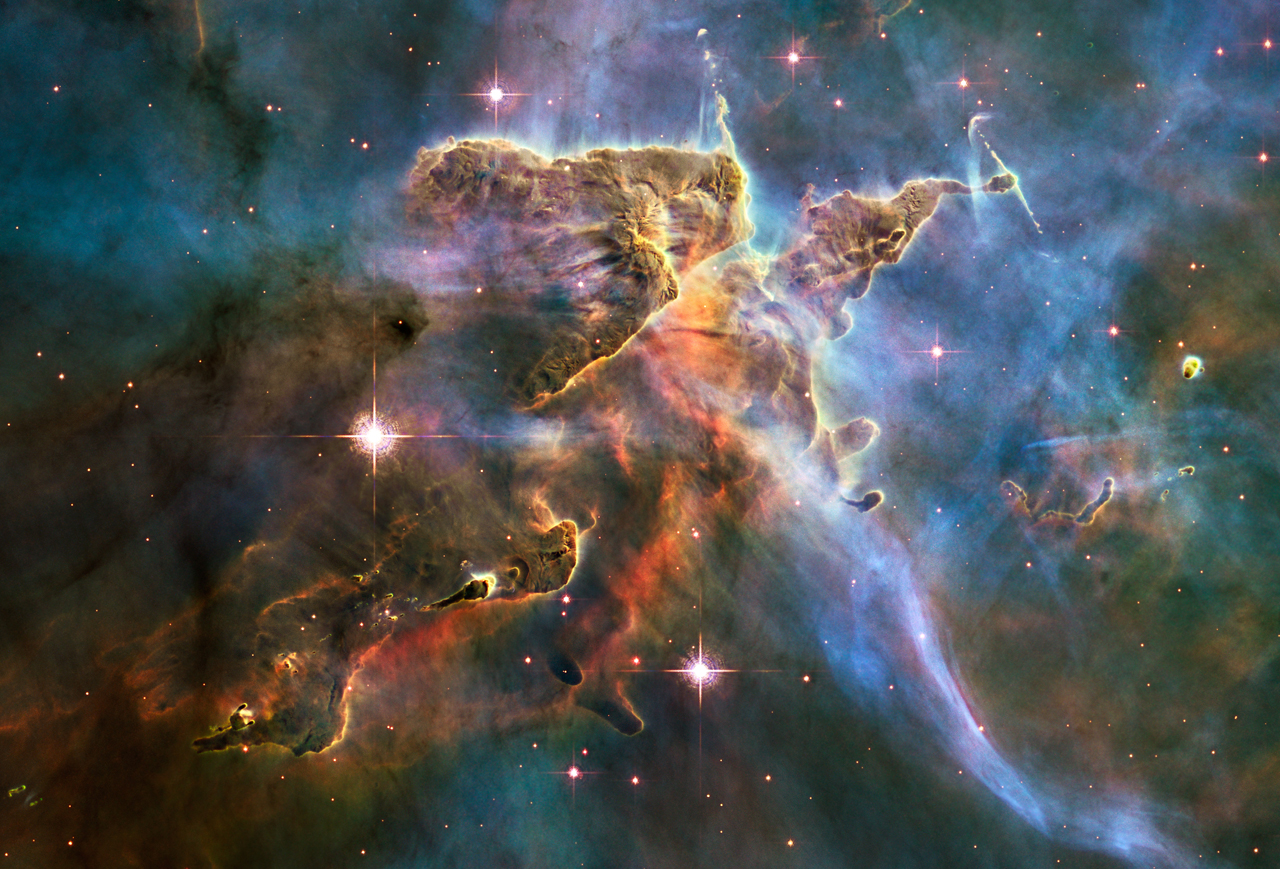 Carina Nebula captured by the Hubble Space Telescope