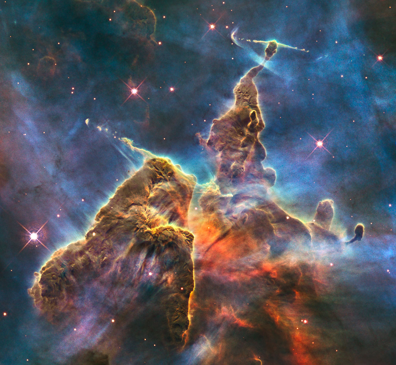 Carina Nebula captured by the Hubble Space Telescope